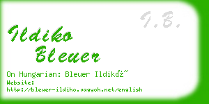 ildiko bleuer business card